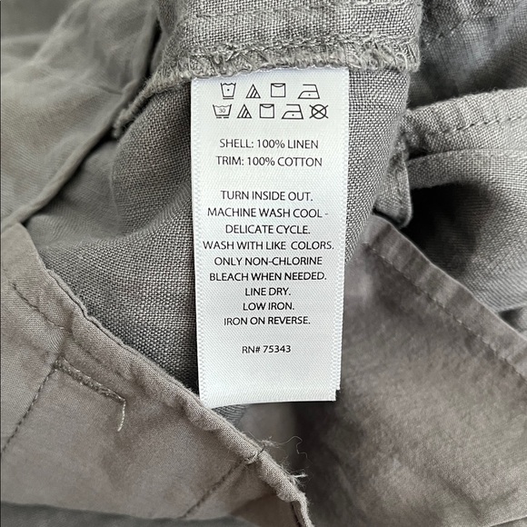 TAHARI Gray Women's High Waist Straight Leg Linen Trousers, Size 10 - Picture 13 of 13